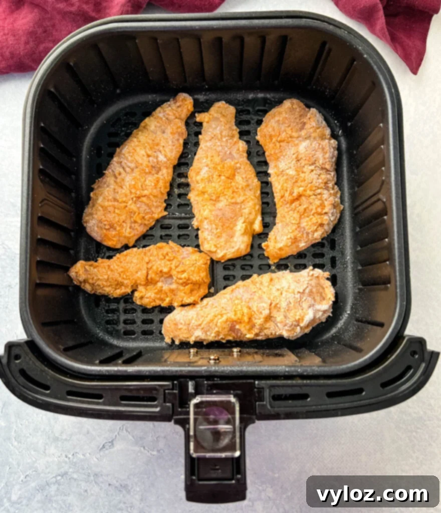 Blazin' Nashville Tenders 9 chicken tenders in air fryer