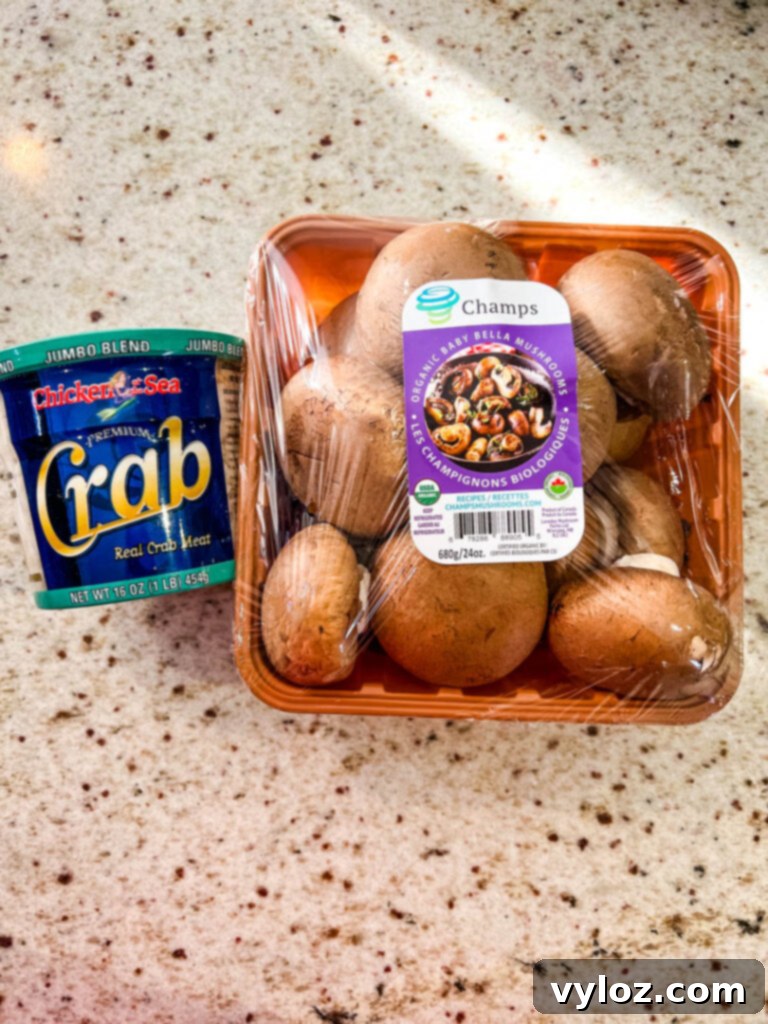Costco Crab and Mushrooms for Holiday Meals