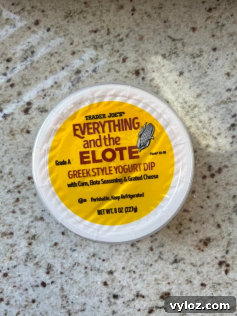 Trader Joe's Holiday Favorites 8 Trader Joe's Everything But the Elote Dip, a popular holiday appetizer