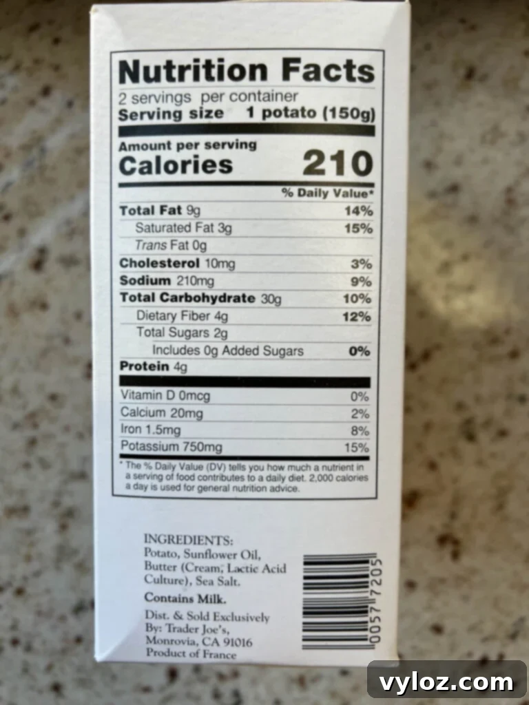 Trader Joe's Holiday Favorites 10 Close-up of Trader Joe's frozen Hasselback Potatoes package