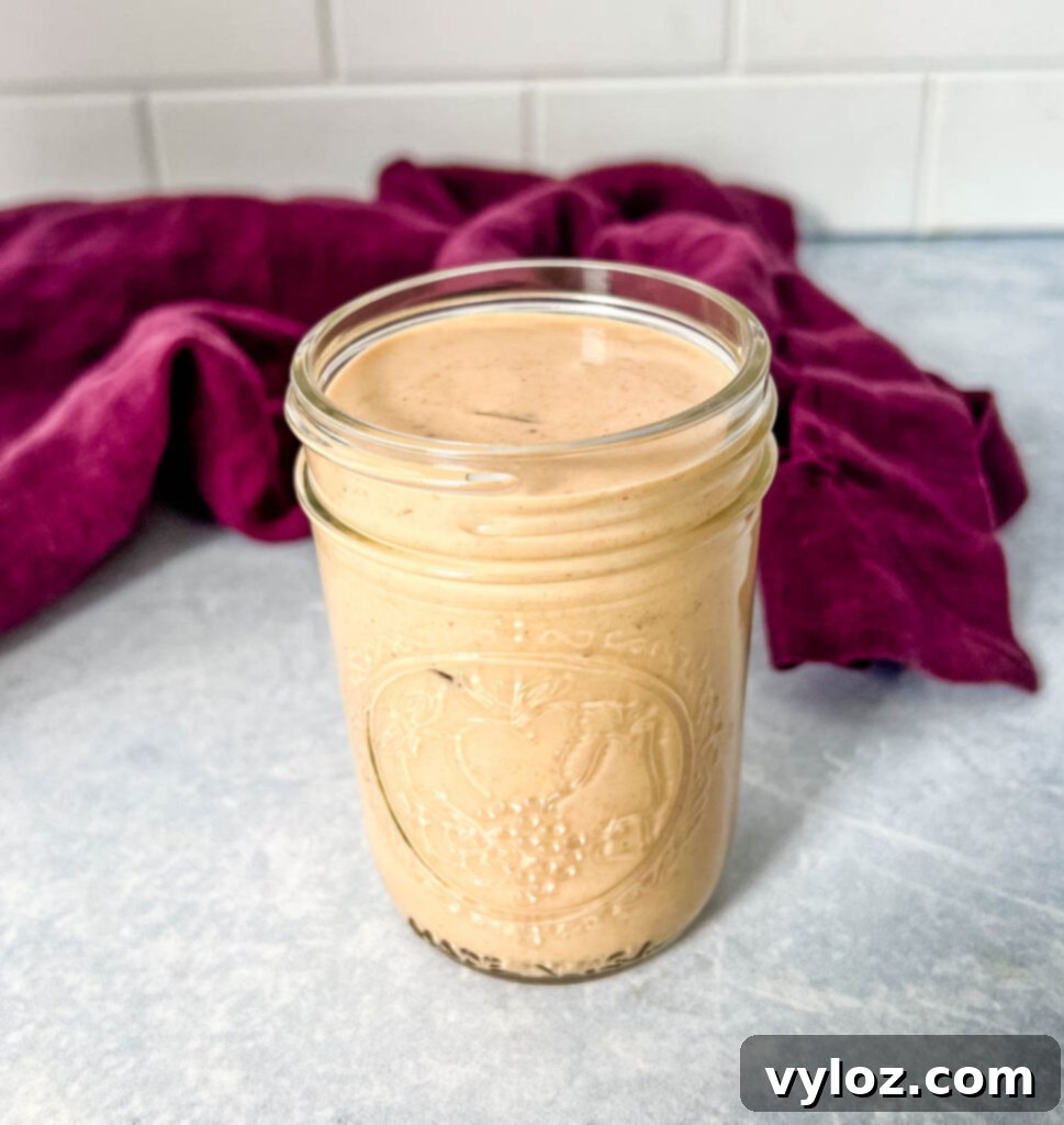 southwest salad dressing in a glass jar