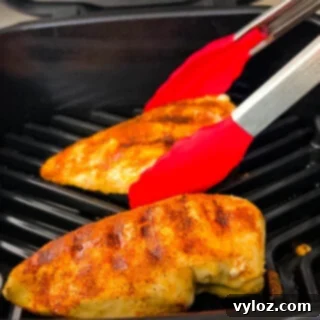 cooked chicken breast on Ninja foodi indoor grill