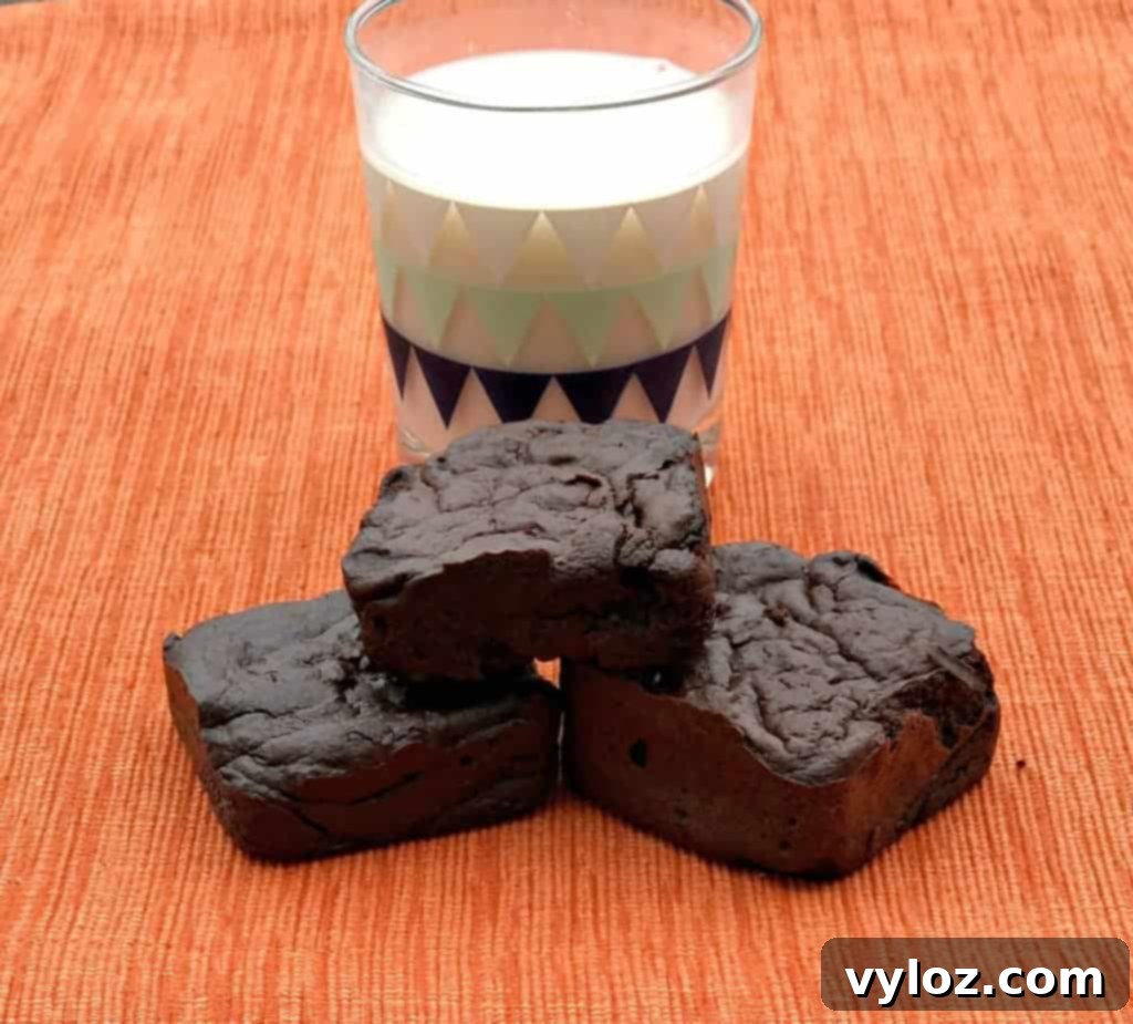 Freshly baked healthy chocolate brownies