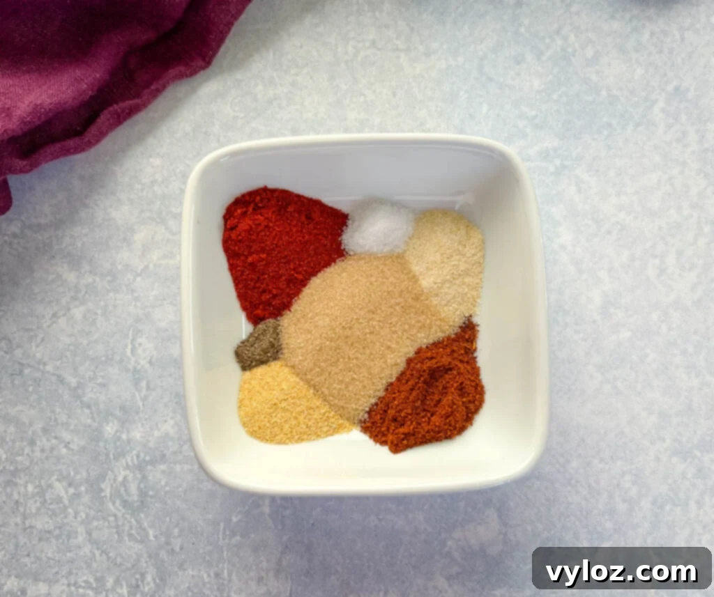 turkey wings rub in a white bowl