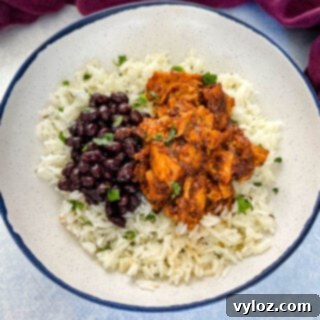 Chipotle pollo asado bowl with cilantro lime rice in a bowl