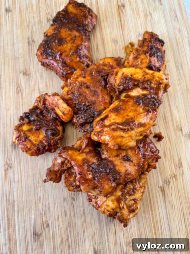 pollo asado on a cutting board