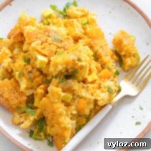 squash dressing on a plate with a fork