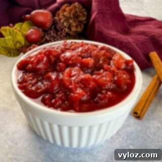 slow cooker Crockpot pot homemade cranberry sauce in a white bowl