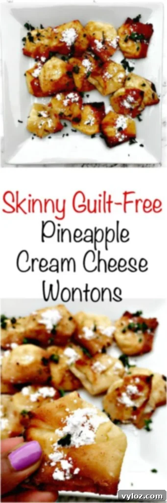 skinny guilt free pineapple cream cheese wontons