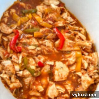 chicken fajitas in a Crockpot slow cooker
