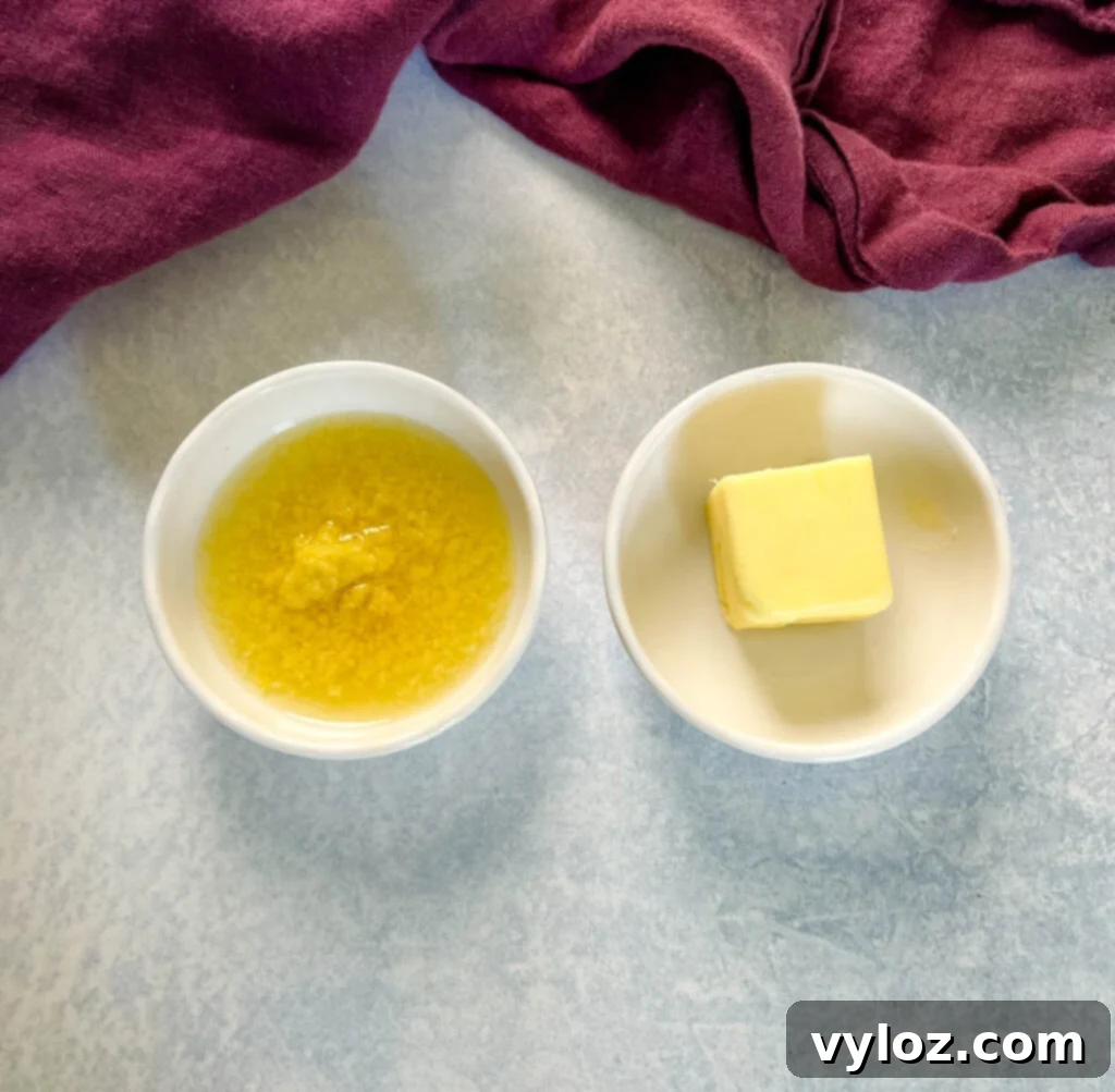 fresh lemon juice, lemon zest, and butter in a white bowl
