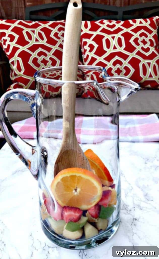 Vibrant Red Wine Sangria Champagne Mimosa ready for a party