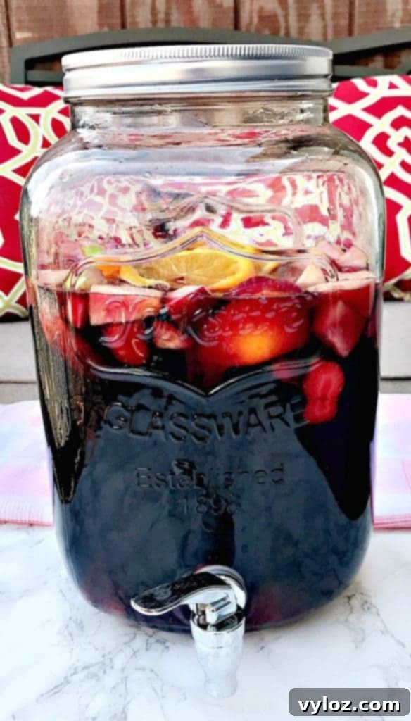 Overhead view of Red Wine Sangria Champagne Mimosas