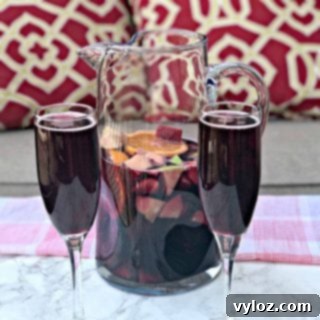 Red Wine Champagne Sangria Mimosas recipe image