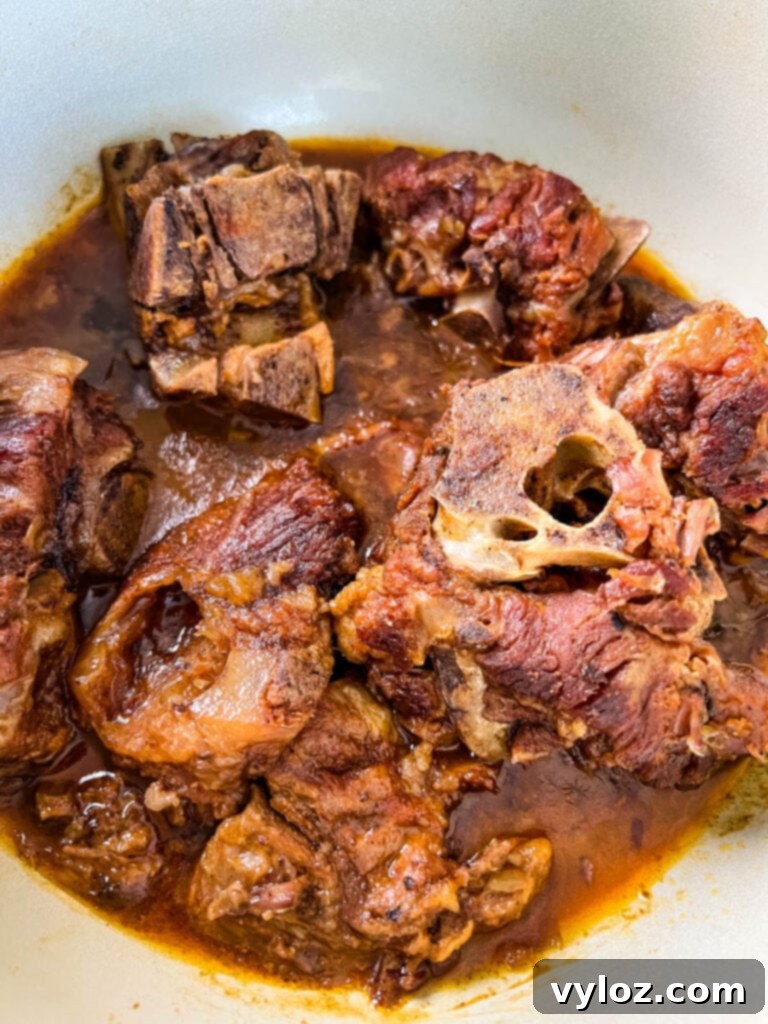neck bones in a Dutch oven pot