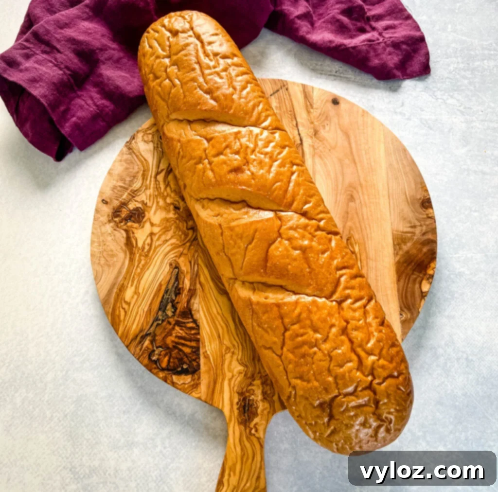 bread loaf on a cutting board