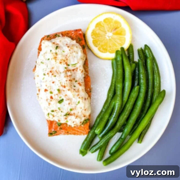 Crab and Parmesan Stuffed Salmon