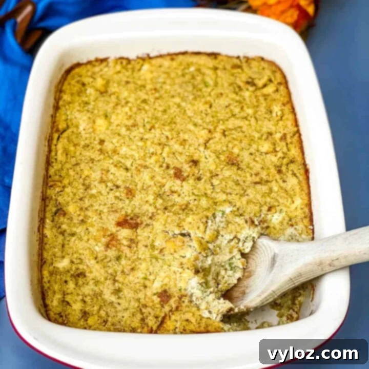 Easy Southern Cornbread Dressing With Chicken