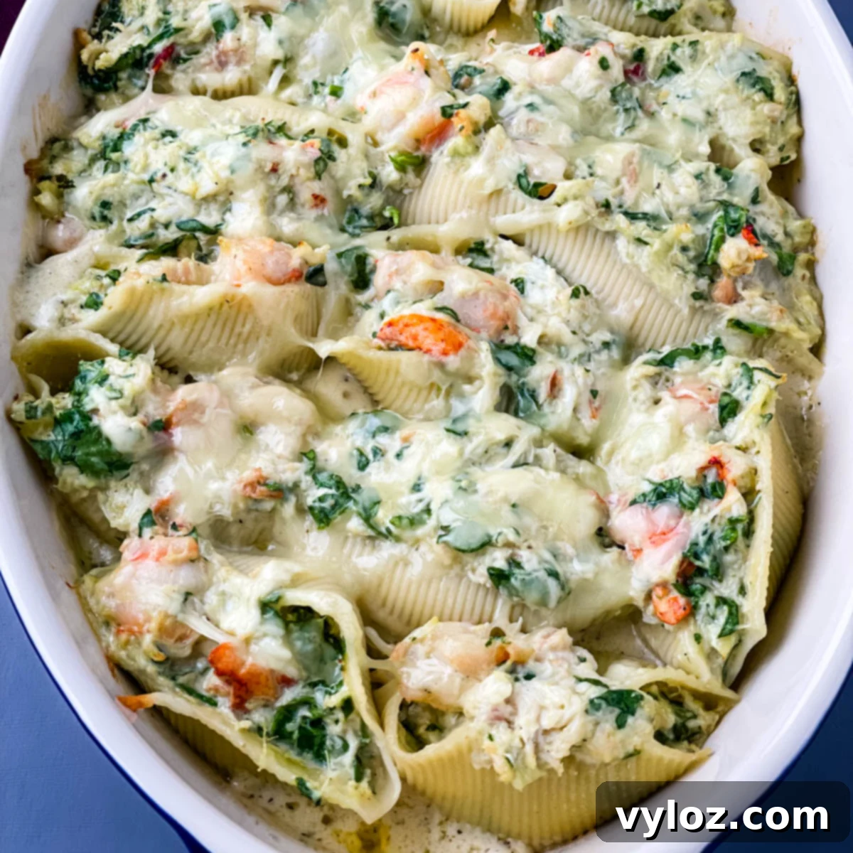 Creamy Seafood Stuffed Shells