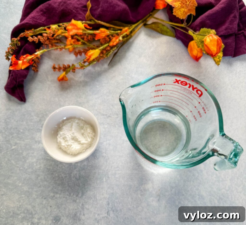 Sticky Sweet Slow Cooker Sweet Potatoes 6 water and cornstarch in separate bowls