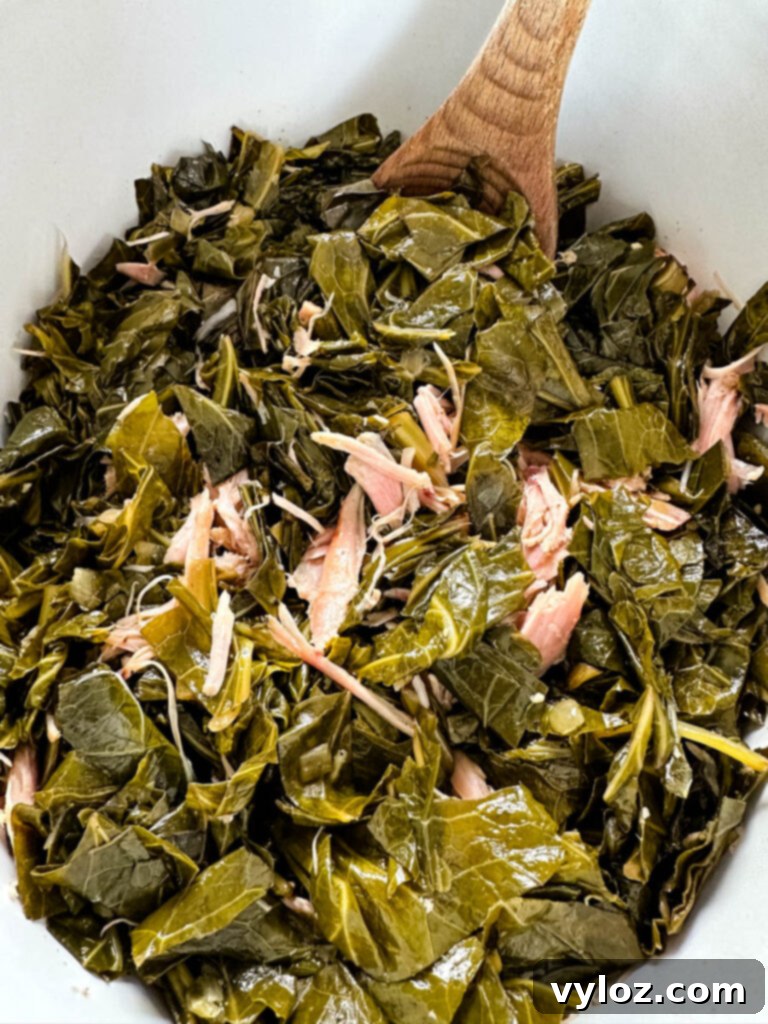 collard greens in a Crockpot slow cooker