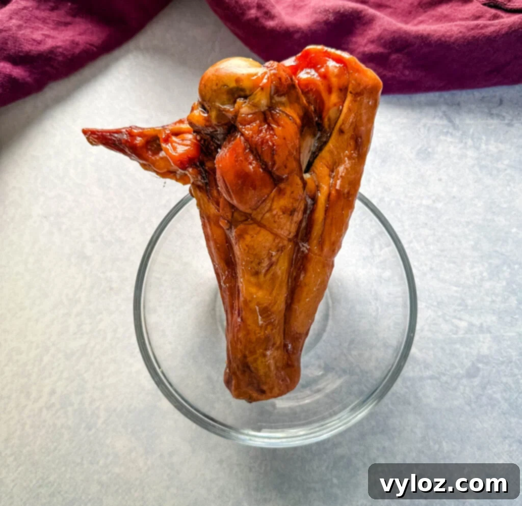 smoked turkey in a glass bowl