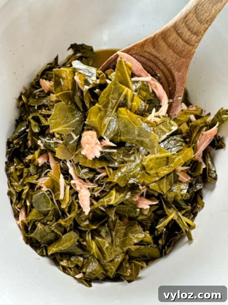collard greens in a Crockpot slow cooker