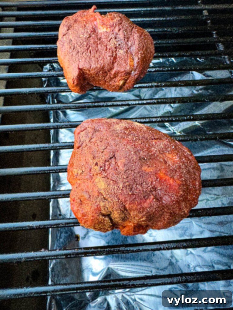 raw filet mignon steaks on a Traeger grill