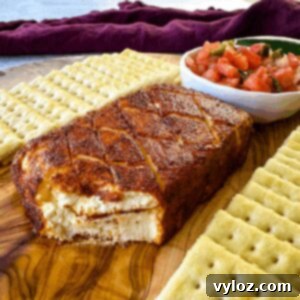 smoked cream cheese on a plate with club crackers