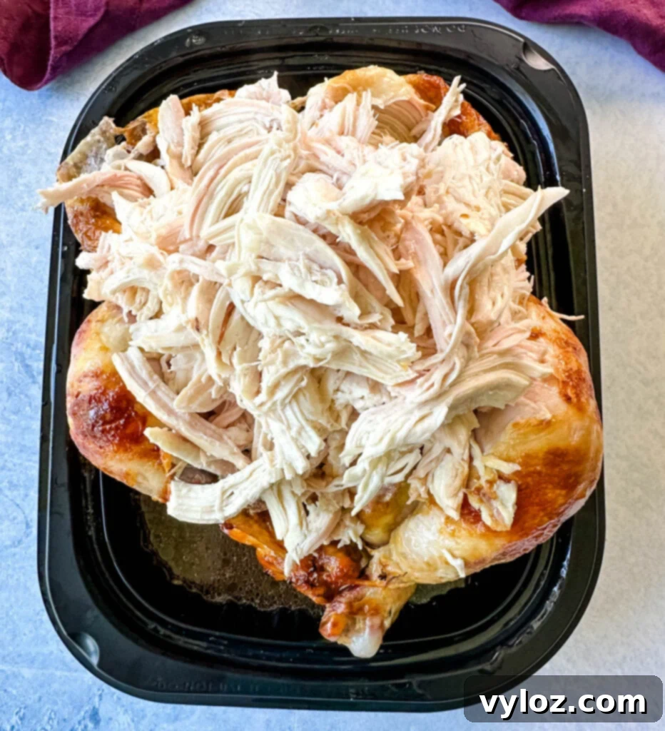 shredded rotisserie chicken