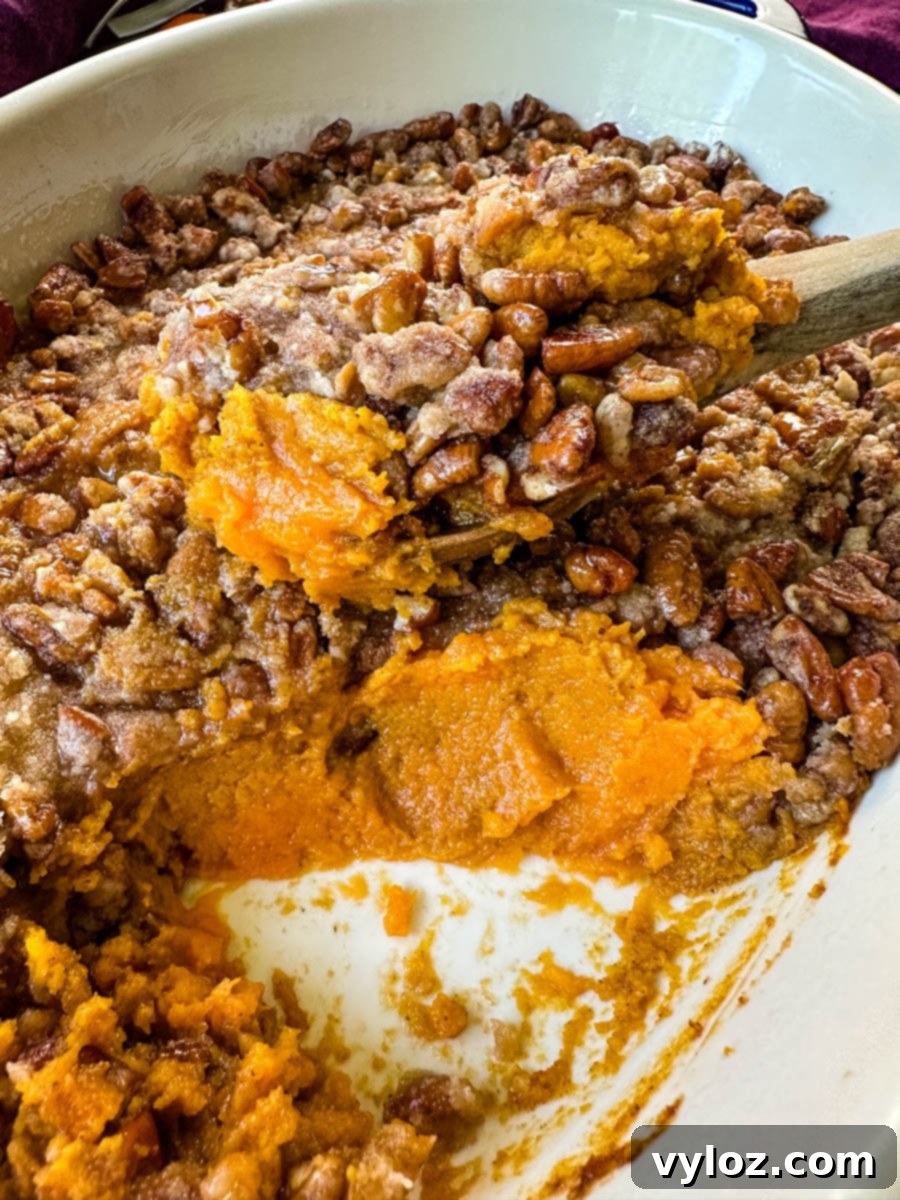 Golden Sweet Potato Pecan Delight 2 Classic Sweet Potato Casserole with Golden Pecan Topping