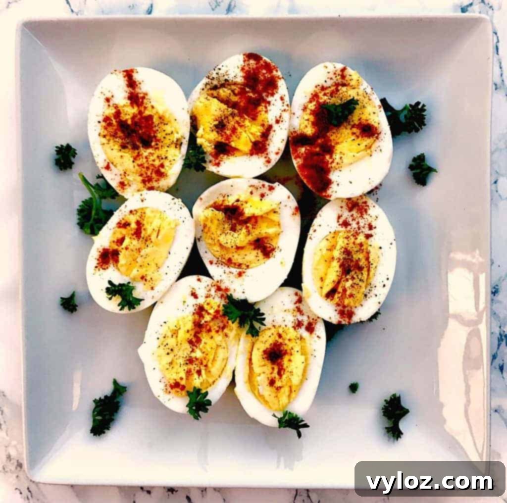 Hard-boiled eggs cooling in an ice bath