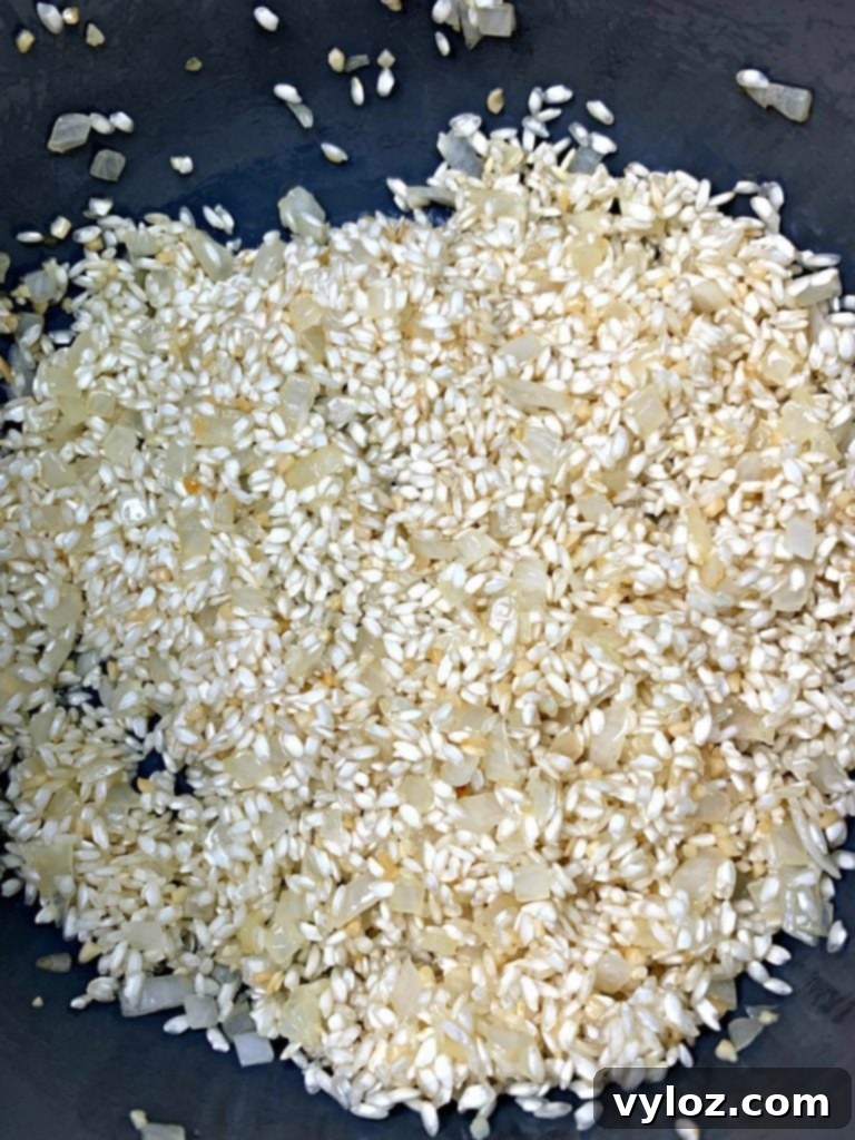 No-Stir Creamy Instant Pot Shrimp Risotto 6 A serving of creamy Instant Pot risotto.