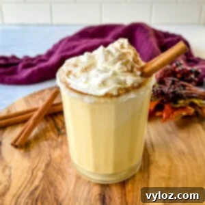 spiked eggnog with liquor, cinnamon, and whipped cream on a flat surface