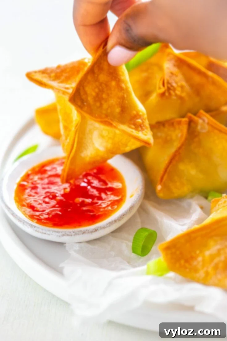 Air Fryer Crispy Crab Rangoon