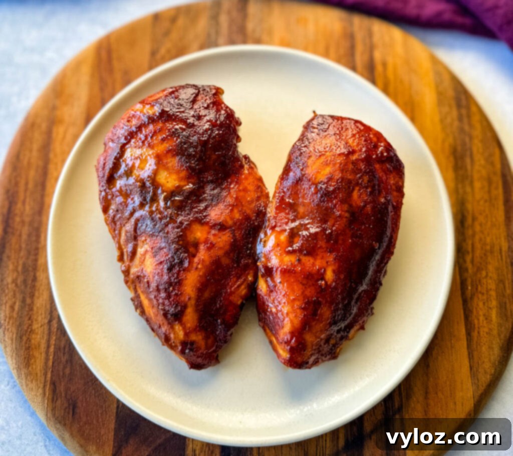 baked bbq chicken on a platte