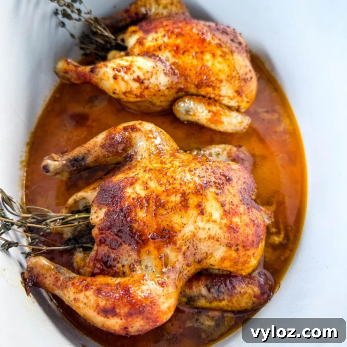 Slow Cooker Crockpot Cornish Hens, tender and flavorful