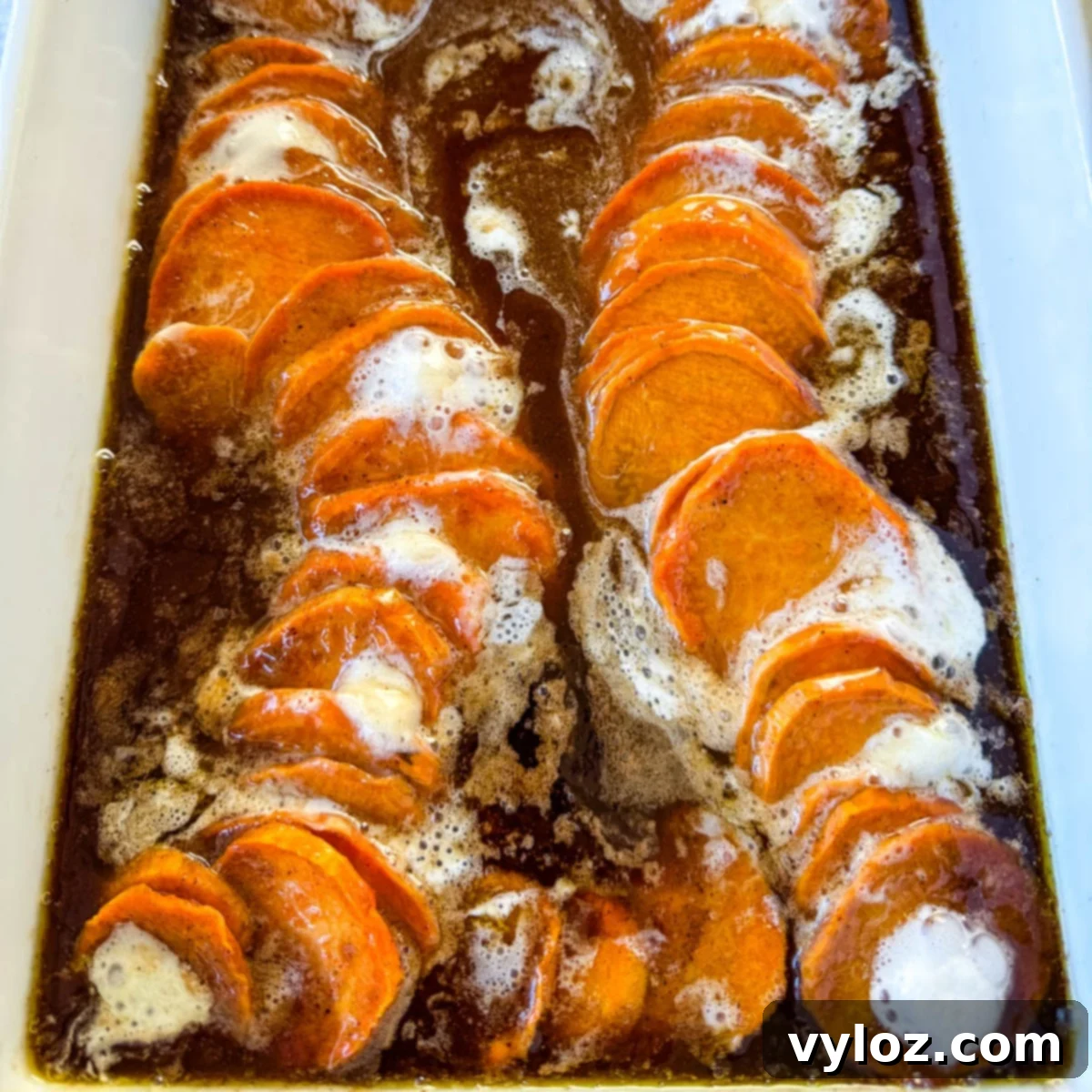 Candied Sweet Potatoes (Yams) with Marshmallows, Southern style