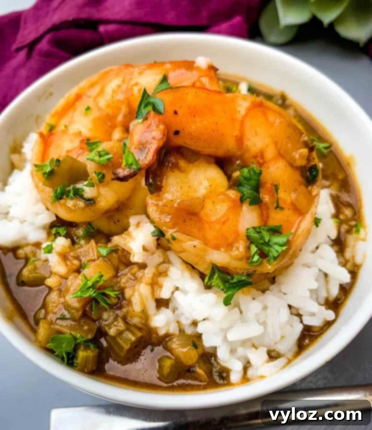 Authentic Shrimp Etouffee recipe, traditional Cajun or Creole staple meal