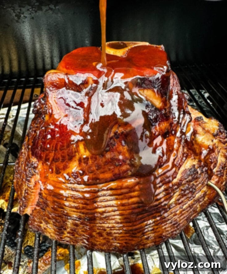 Smoked Glazed Ham with honey, pineapple, and brown sugar glaze