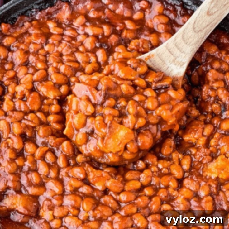 Easy Southern Baked Beans with bacon and BBQ sauce