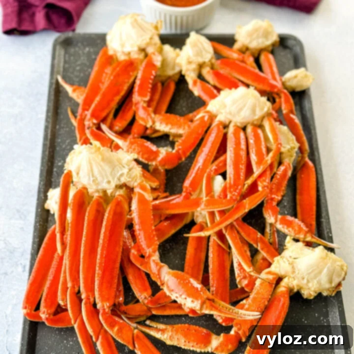 Smoked Crab Legs (King or Snow) with tender, juicy meat and smoky lemon garlic butter