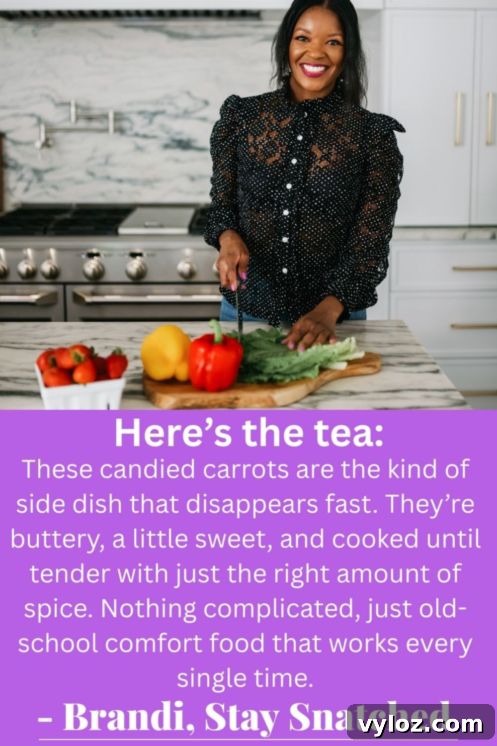 Sweet Glazed Carrots 3 Tips and tricks for making perfect candied carrots, showcasing the ingredients and process.