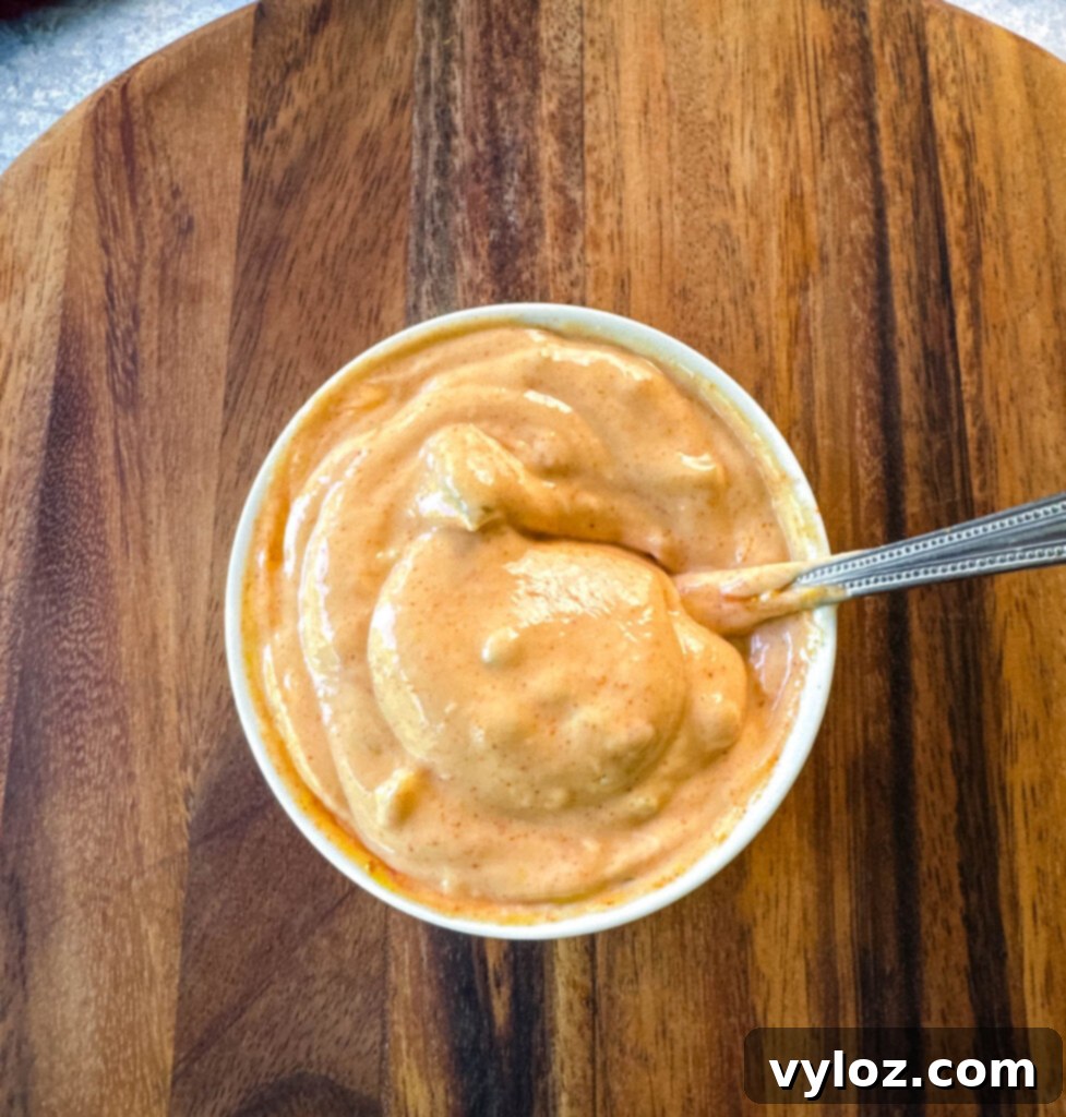 homemade burger sauce in a white bowl