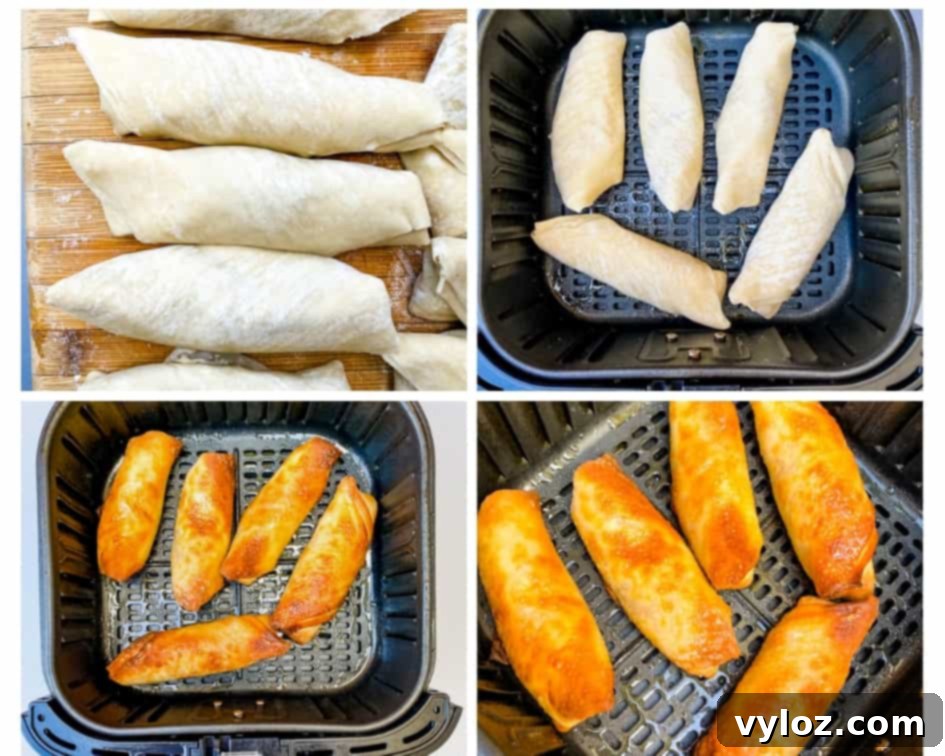 Air Fryer Beef Taco Fried Egg Rolls
