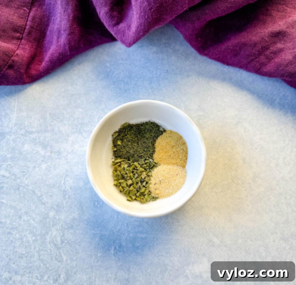 homemade ranch seasoning in a white bowl