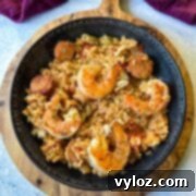 Creole shrimp jambalaya with crab in a bowl