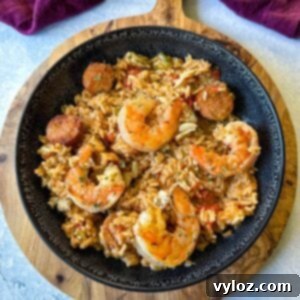 Creole shrimp jambalaya with crab in a bowl