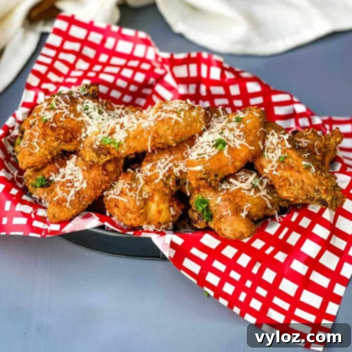 20 Irresistible Chicken Wing Creations 11 Crispy Garlic Parmesan Chicken Wings with dry rub and butter sauce
