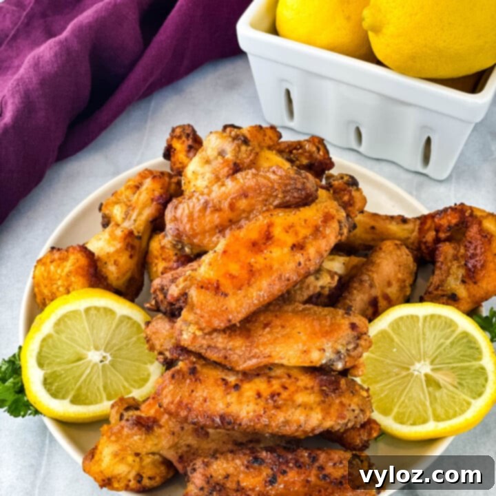 20 Irresistible Chicken Wing Creations 17 Lemon Pepper Chicken Wings with melted butter, garlic, and fresh lemon juice